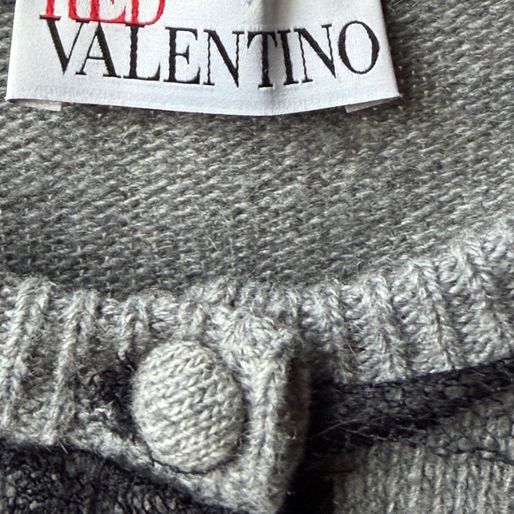RED Valentino Embellished Bird Gray Cardigan Sweater - Picture 4 of 6